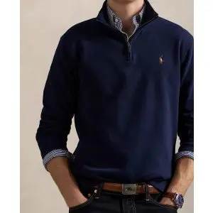 Polo Ralph Lauren Men's Estate Rib Cotton Quarter Zip Pullover